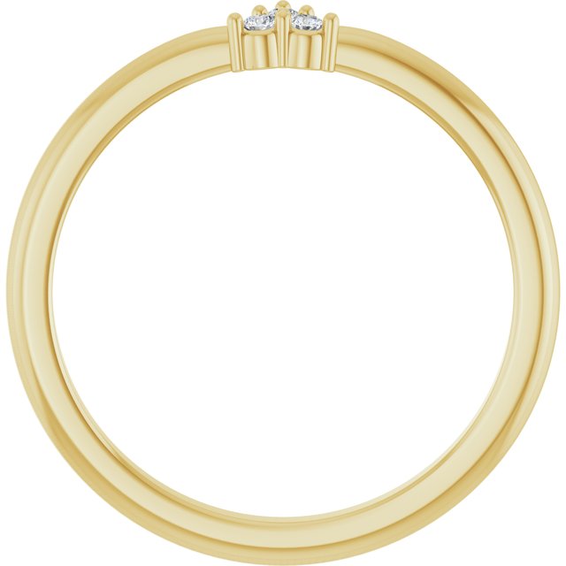 14K Yellow .04 CTW Natural Diamond Cluster Ring