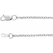 14K White 1.5 mm Cable 7' Chain