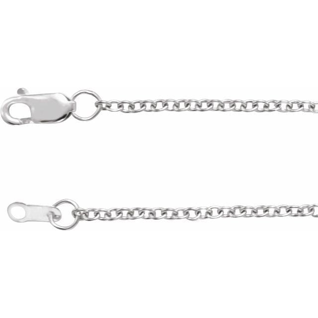 Sterling Silver 1.5 mm Cable 18' Chain