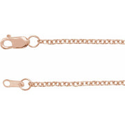 14K Rose Gold-Filled 1.5 mm Cable 7' Chain
