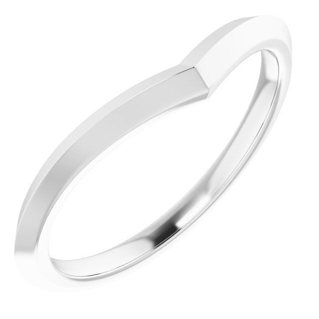 14K White Band for 8x6 mm Oval Ring