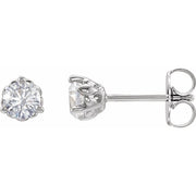 14K White 1/2 CTW Lab-Grown Diamond Fleur-de-Lis Earrings