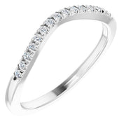 14K White 1/10 CTW Natural Diamond French-Set Band