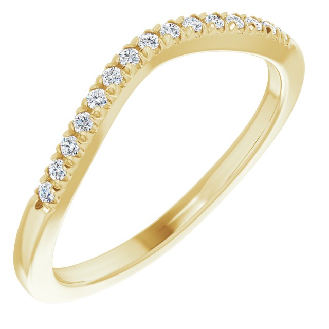 14K Yellow 1/10 CTW Natural Diamond French-Set Band
