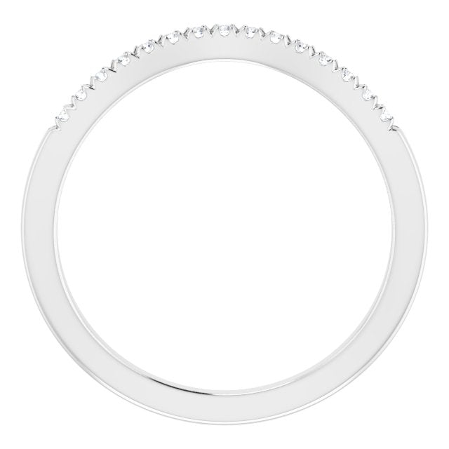 14K White 1/10 CTW Natural Diamond French-Set Band