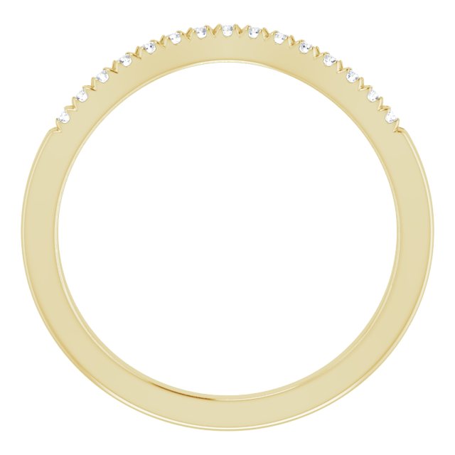 14K Yellow 1/10 CTW Natural Diamond French-Set Band