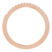 14k Rose 1/10 Ctw Natural Diamond French-set Band