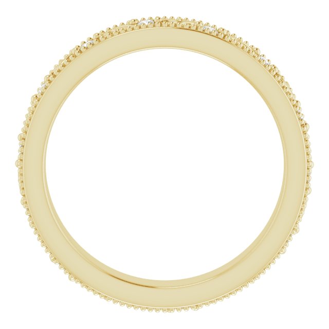 14K Yellow 1/10 CTW Natural Diamond Floral Accented Band