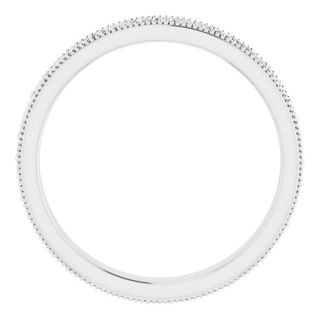 14K White 1/10 CTW Natural Diamond Floral Accented Band