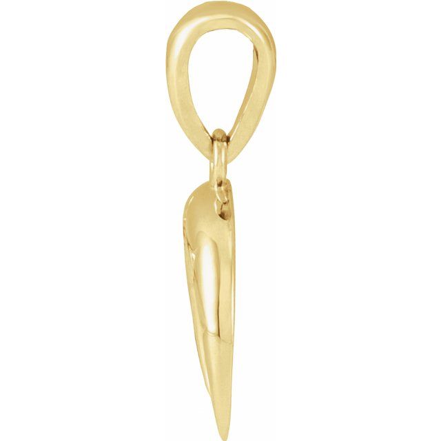 14K Yellow 17.8x11.9 mm Crescent Moon Pendant