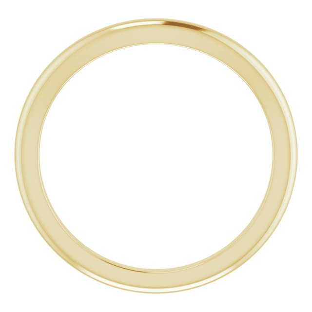 14K Yellow Band for 6.5 mm Round Ring