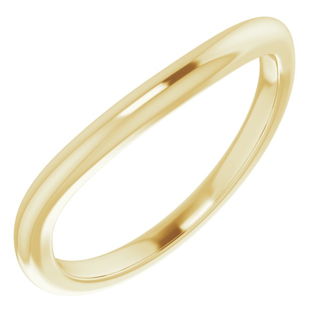 14K Yellow Band for 6.5 mm Round Ring