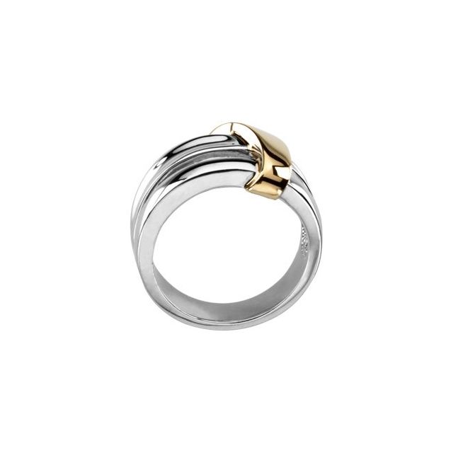 14K White/Yellow Freeform Ring