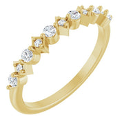 14K Yellow 1/5 CTW Natural Diamond Anniversary band