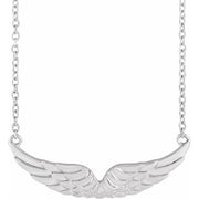Sterling Silver Angel Wings 18' Necklace