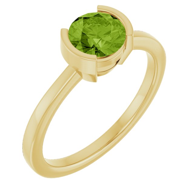 Half-Bezel Solitaire Ring