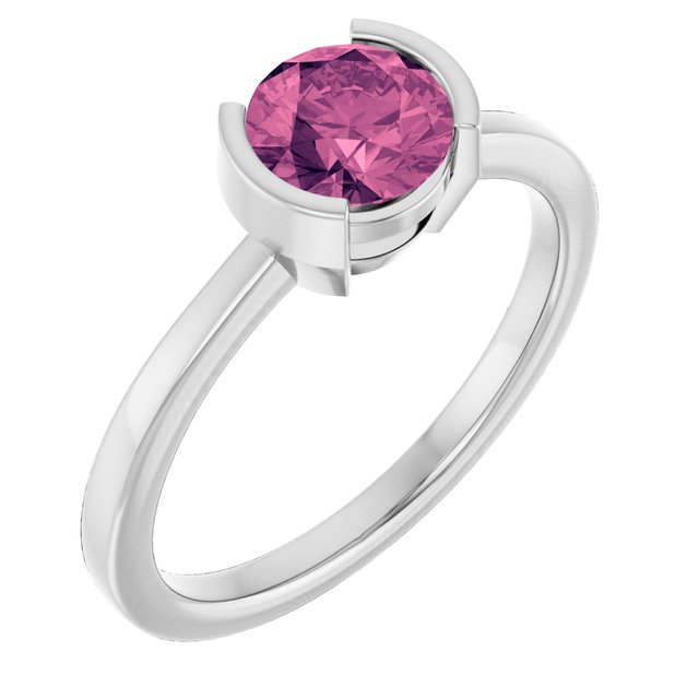 Half-Bezel Solitaire Ring