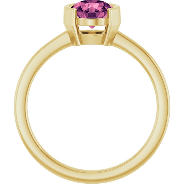 Half-Bezel Solitaire Ring