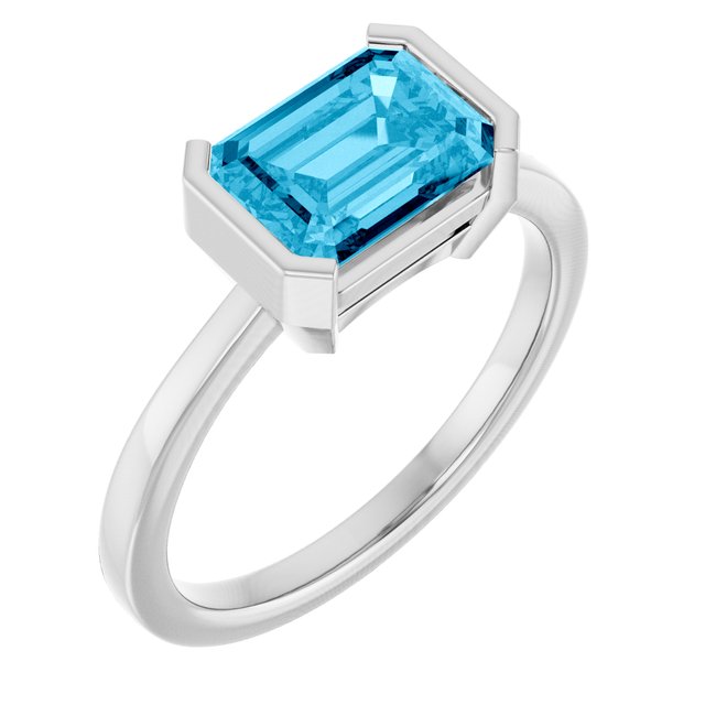 Half-Bezel Solitaire Ring