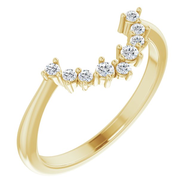 14K Yellow 1/6 CTW Natural Diamond Matching Band