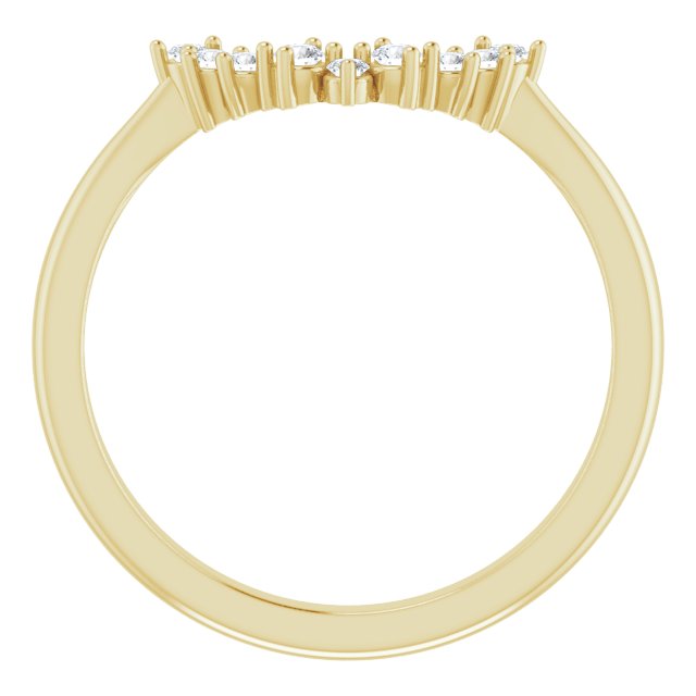 14K Yellow 1/6 CTW Natural Diamond Matching Band