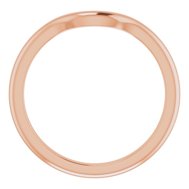 14K Rose Band for 8 mm Round Ring