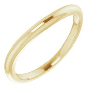 14K Yellow Band for 7x5 mm Oval Ring