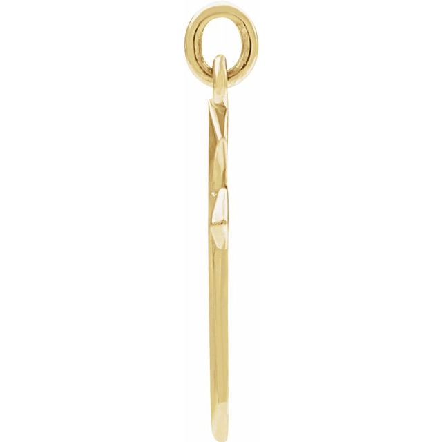 14K Yellow Cross Pendant