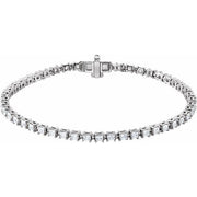 14K White 2 1/2 CTW Lab-Grown Diamond 7' Line Bracelet
