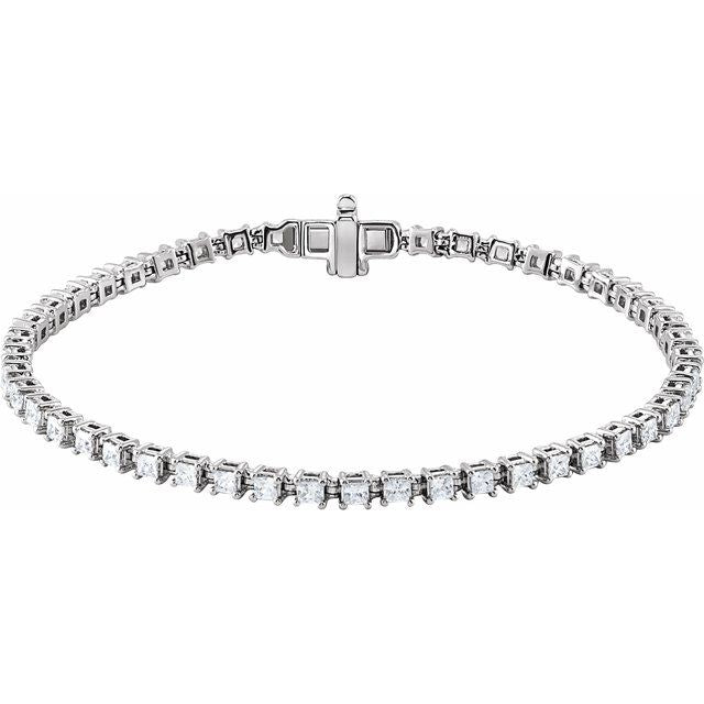 14K White 2 1/2 CTW Lab-Grown Diamond 7' Line Bracelet
