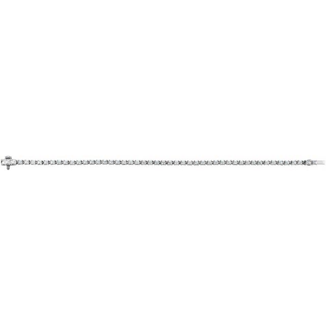 14K White 2 1/2 CTW Lab-Grown Diamond 7' Line Bracelet