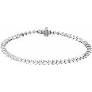 14K White 3 CTW Lab-Grown Diamond 7 1/4' Line Bracelet