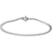 14K White 2 CTW Lab-Grown Diamond 7 1/4' Line Bracelet