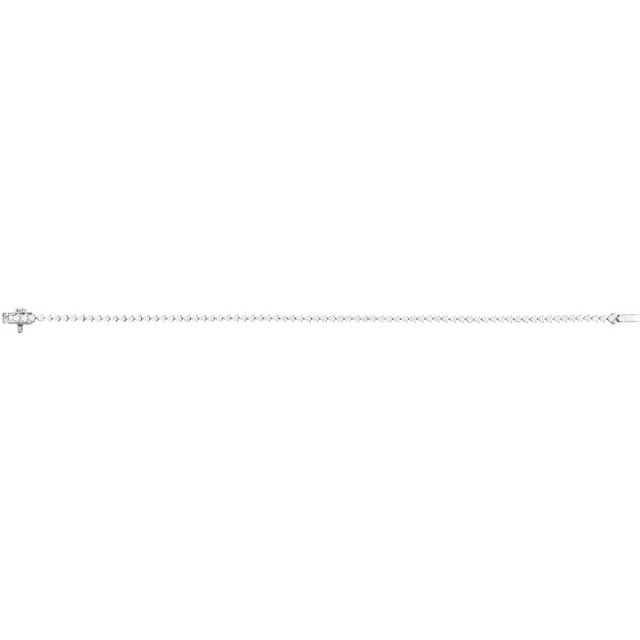 14K White 2 CTW Lab-Grown Diamond 7 1/4' Line Bracelet