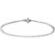 14K White 1 1/2 CTW Natural Diamond 7 1/4' Line Bracelet