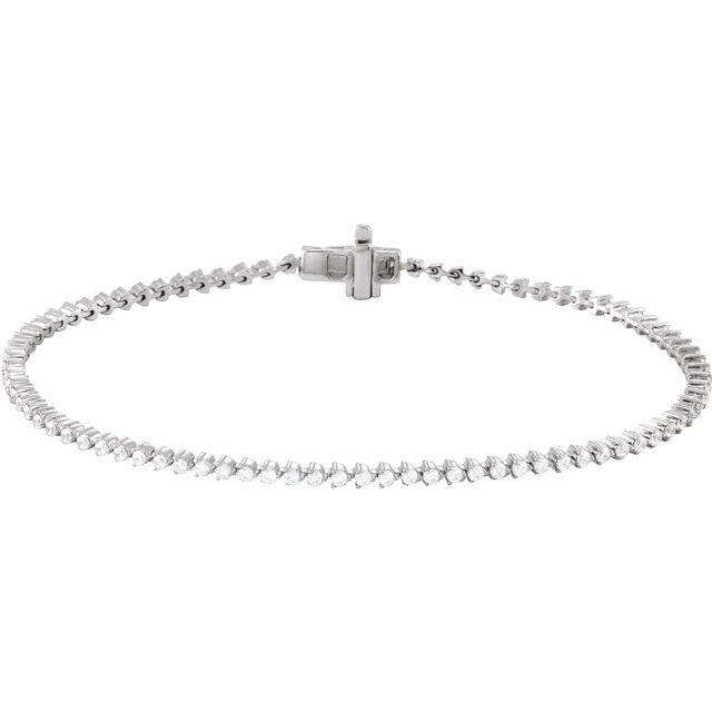 14K White 1 1/2 CTW Lab-Grown Diamond 7 1/4' Line Bracelet