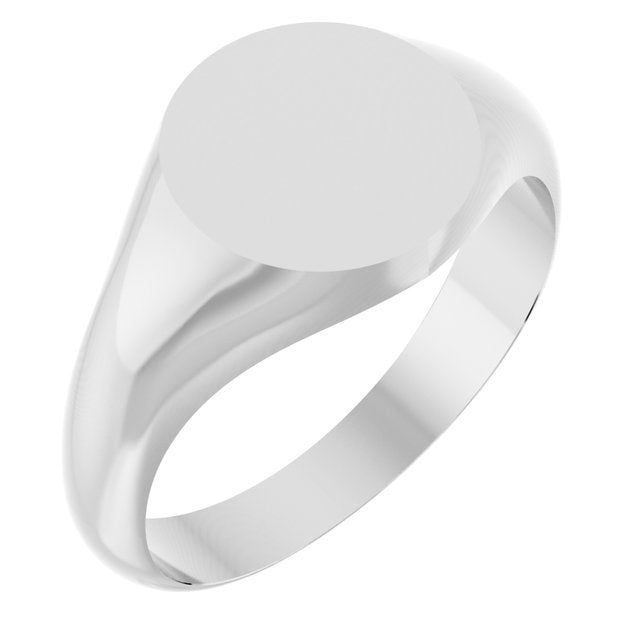 Sterling Silver 9.5 mm Signet Ring