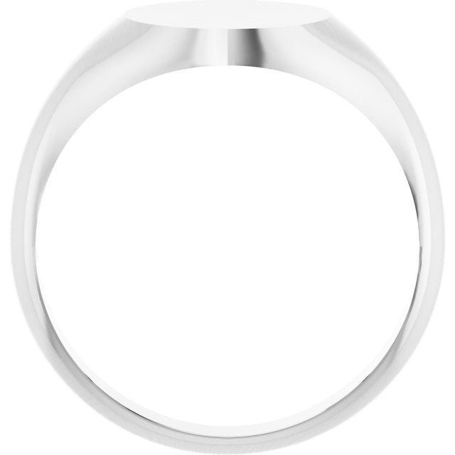 Sterling Silver 9.5 mm Signet Ring