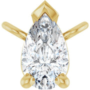 14K Yellow 1/5 CT Lab-Grown Diamond Necklace Center