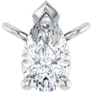 14K White 1/5 CT Lab-Grown Diamond Necklace Center