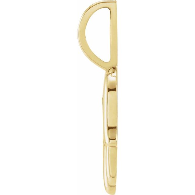 14K Yellow .02 CT Natural Diamond Hamsa Hand Charm/Pendant