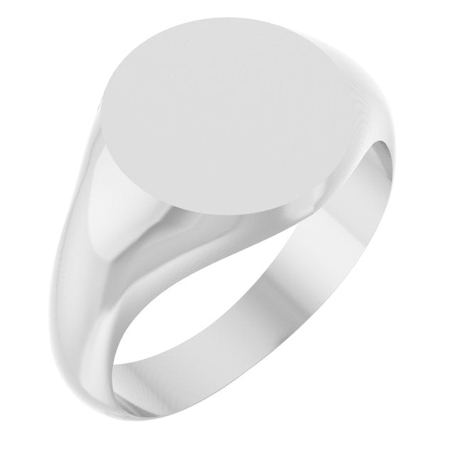 Sterling Silver 11 mm Signet Ring
