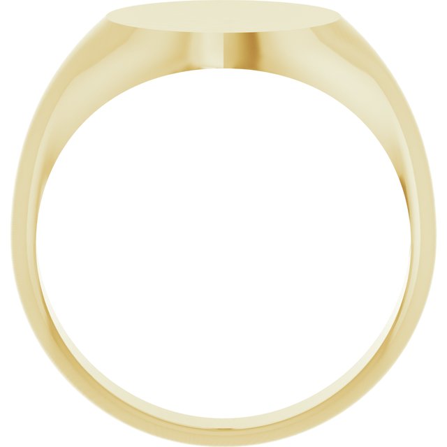 14K Yellow 11 mm Signet Ring