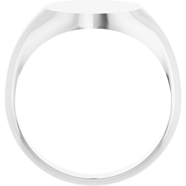 Sterling Silver 11 mm Signet Ring