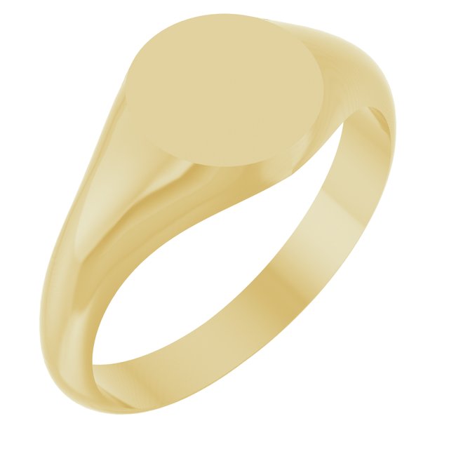 14K Yellow 8 mm Signet Ring