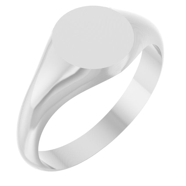 Sterling Silver 8 mm Signet Ring