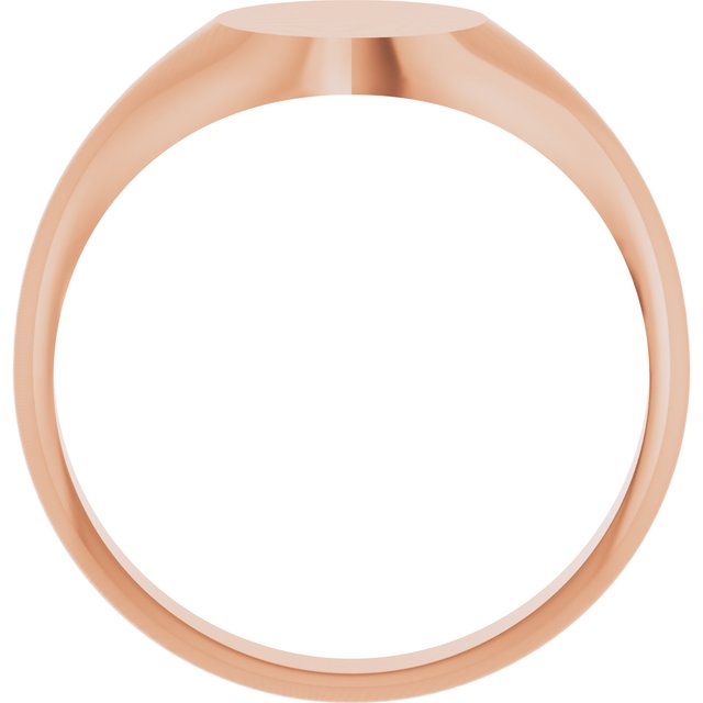 14K Rose 8 mm Signet Ring