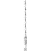 14K White 1/8 CTW Natural Diamond Cancer 16-18' Necklace