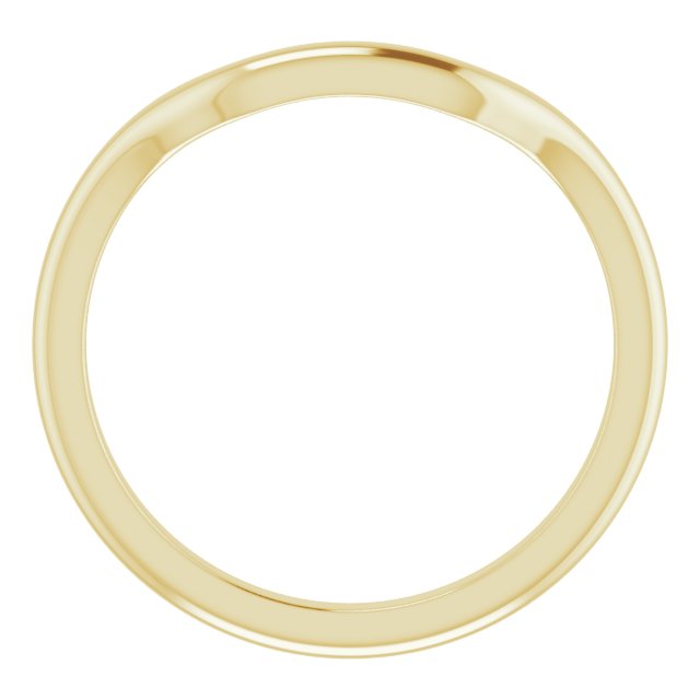 14K Yellow Band for 9x7 mm Emerald Ring