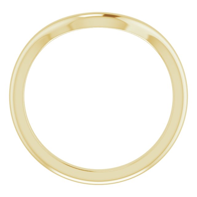 14K Yellow Band for 12x8 mm Pear Ring